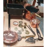 ***Unfortunately this lot has been withdrawn from sale*** A copper kettle together with a copper