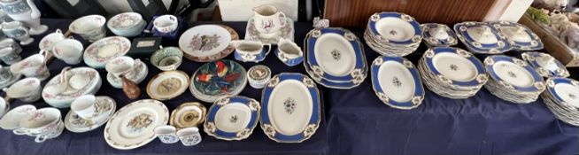 A Royal Worcester June pattern part tea service together with collectors plates,