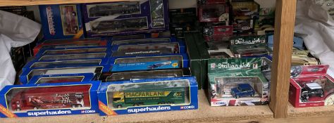 Corgi Cadbury Motorway truck set together with a collection of Corgi and other models including