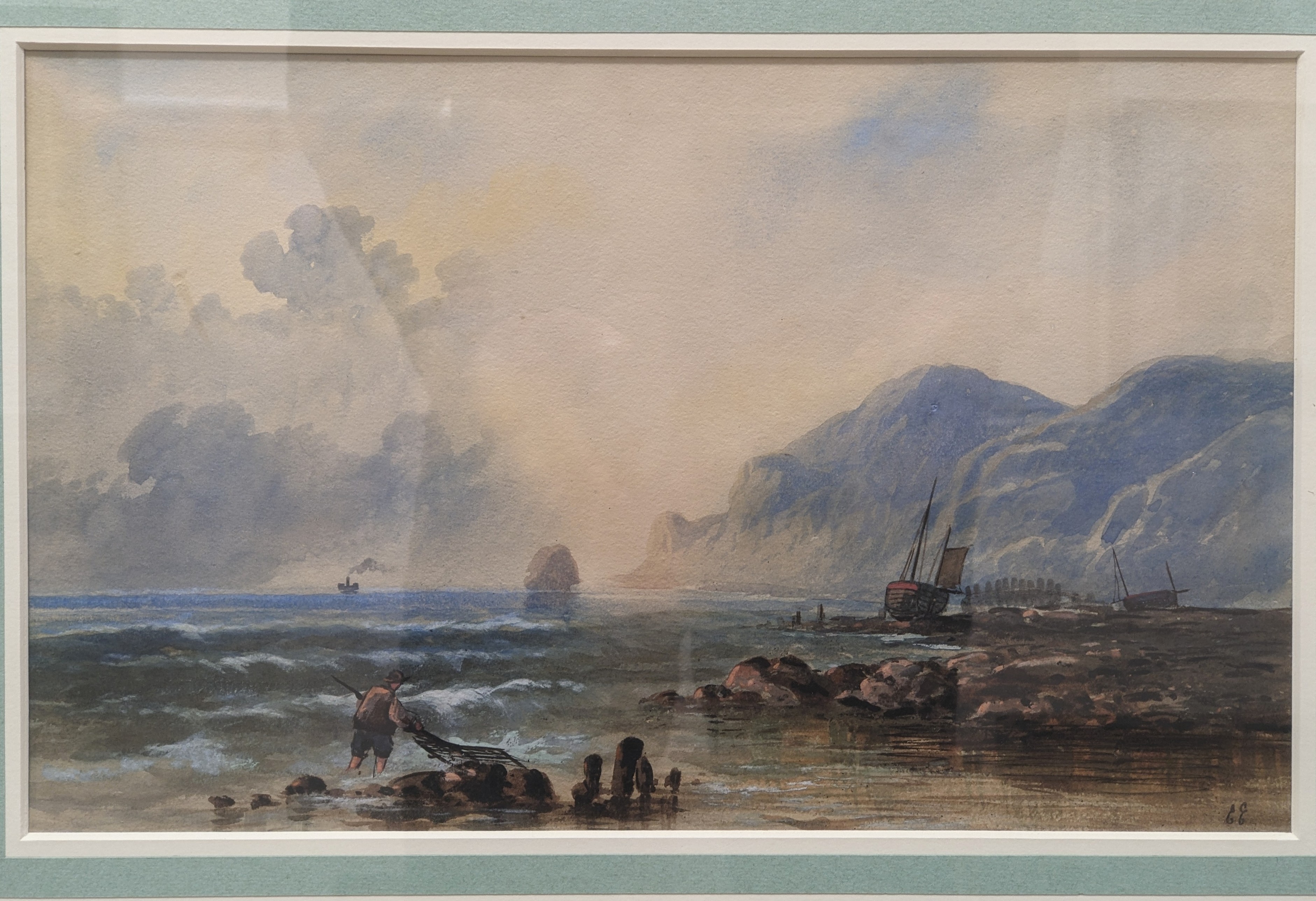 J Shapland A Coastal scene Watercolour Signed Together with a collection of watercolours and prints - Image 4 of 9