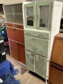 Two mid 20th century kitchen cabinets