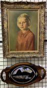 W Imkamp Head and Shoulders portrait of a young girl Oil on canvas Signed and dated 39 And a Rio de