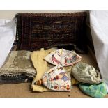 A camel bag rug,