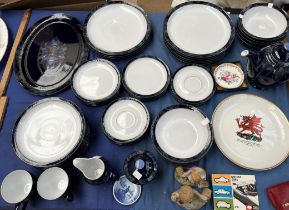 A Denby Baroque pattern part dinner set together with decorative ceramics