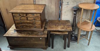 ***Unfortunately this lot has been withdrawn from sale*** A modern box coffee table together with a