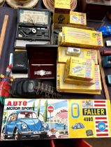 Faller Auto Motor Sport 4000 partial set together with additional track, a micrometer,