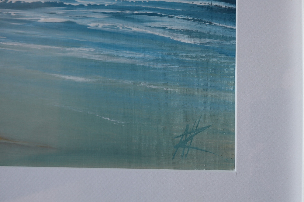 Nick John Rees Broken nets and surf, Trebuerden, Brittany Oil on board Initialled, - Image 2 of 2
