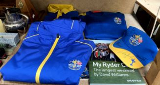 Ryder Cup 2010 at the Celtic Manor, two stewards polo shirts, jumper and jacket,