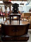 A Victorian hall chair,