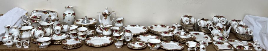 An extensive Royal Albert Old Country Roses pattern part tea,