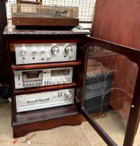 A Trio stereo integrated amplifier model KA-305 together with a Toshiba Stereo Cassette Deck Model