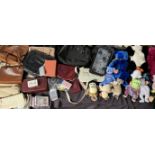 A collection of TY Beanie Babies together with a collection of handbags,