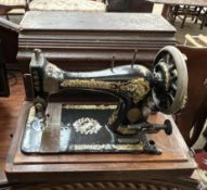 A Singer sewing machine,