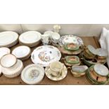 A matched white and gilt decorated part tea and dinner service including Royal Worcester Viceroy,