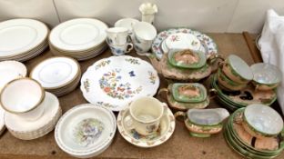 A matched white and gilt decorated part tea and dinner service including Royal Worcester Viceroy,