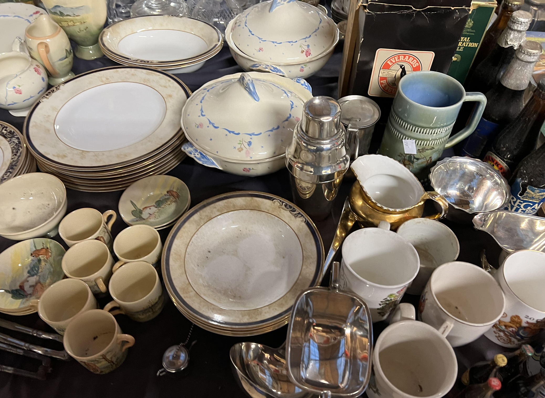 A Wedgwood part dinner set together with a Royal Doulton The Cotswold Shepherd pattern part coffee - Image 2 of 3