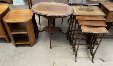 A quartetto nest of tables together with a side table and an occasional table