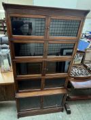 An early 20th century five section mahogany bookcase,