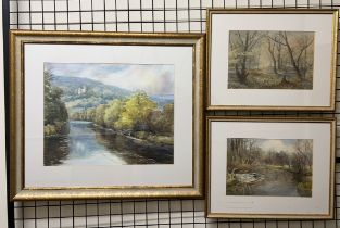 Arthur Miles Teifi Salmon Poole in Winter Watercolour Together with another,