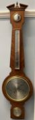 A Comitti of London aneroid barometer, with an alcohol thermometer,