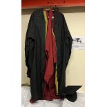 An Ede and Ravenscroft cap and gown