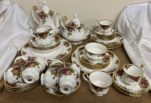 A Royal Albert Old Country Roses pattern part tea and dinner service