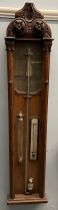 An oak cased Admiral Fitzroy's Barometer