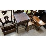School desk together with a child's rocking chair,