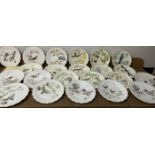 Twenty Two Royal Worcester Birds of Dorothy Doughty Dessert plates