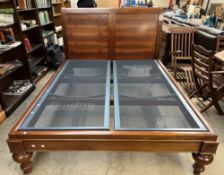 A European King Size sleigh bed,