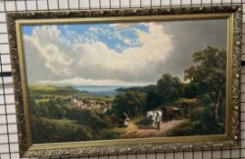 A large print of a pastoral scene