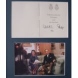 Her Majesty Queen Elizabeth II a 1994 signed Christmas card,