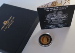 An Elizabeth II gold half sovereign, dated 1989 in proof quality,