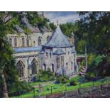 David Griffiths The Cathedral, Llandaff Oil on board Signed 38.5 x 48.