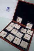 Fourteen assorted 14ct gold miniature gold coins, each approximately 0.