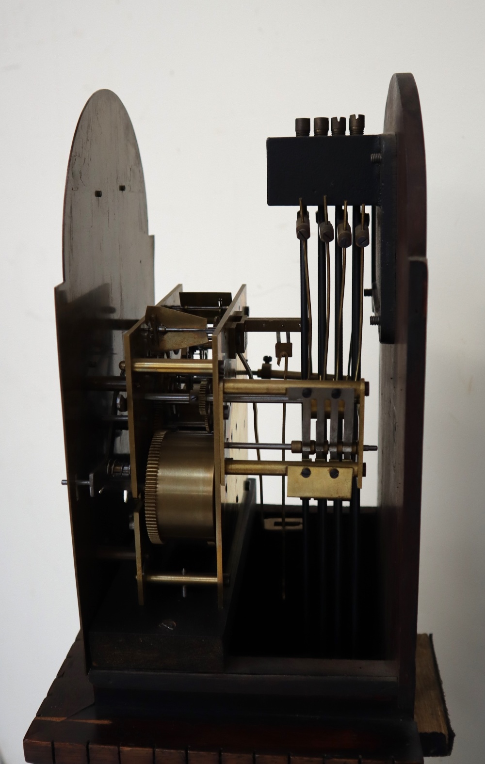 A 20th century miniature mahogany longcase clock, - Image 6 of 7