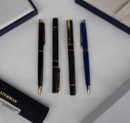 A Waterman Laureat fountain pen and matching ballpoint pen,