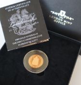 An Elizabeth II 1989 gold sovereign, in proof quality,