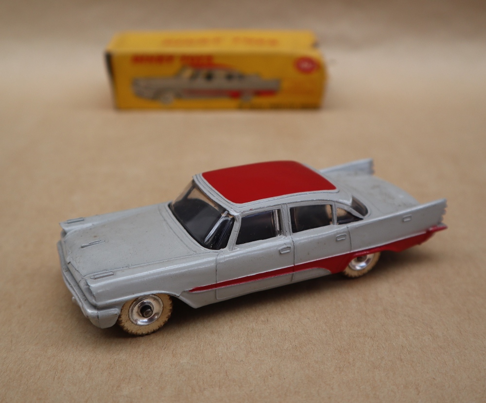 A Dinky Toys 192 De Soto Fireflite Sedan in grey with red roof and flash, - Image 2 of 3