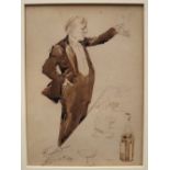 Frederick Henry Townsend After dinner speaker of the Criterion Pen and ink Signed 25.5 x 18.