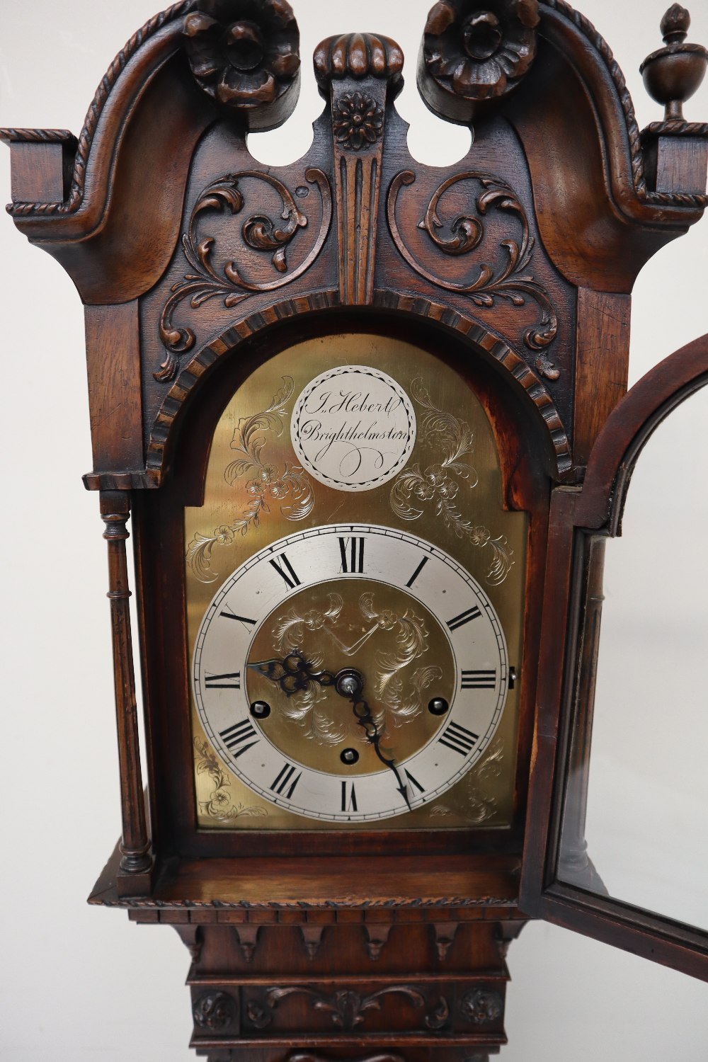 A 20th century miniature mahogany longcase clock, - Image 2 of 7