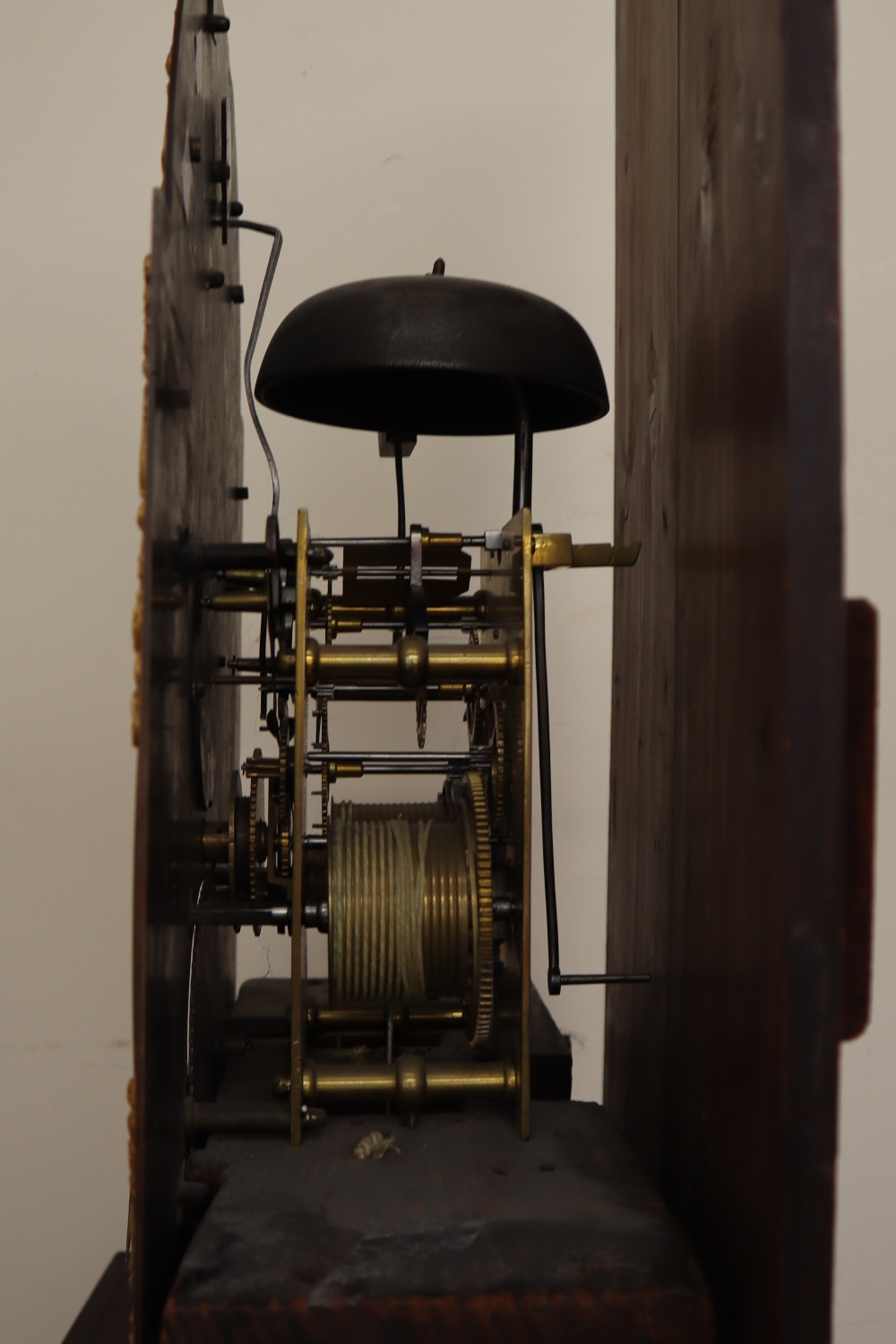 An 18th century mahogany Longcase clock, the hood with a moulded dentil cornice, - Image 7 of 11