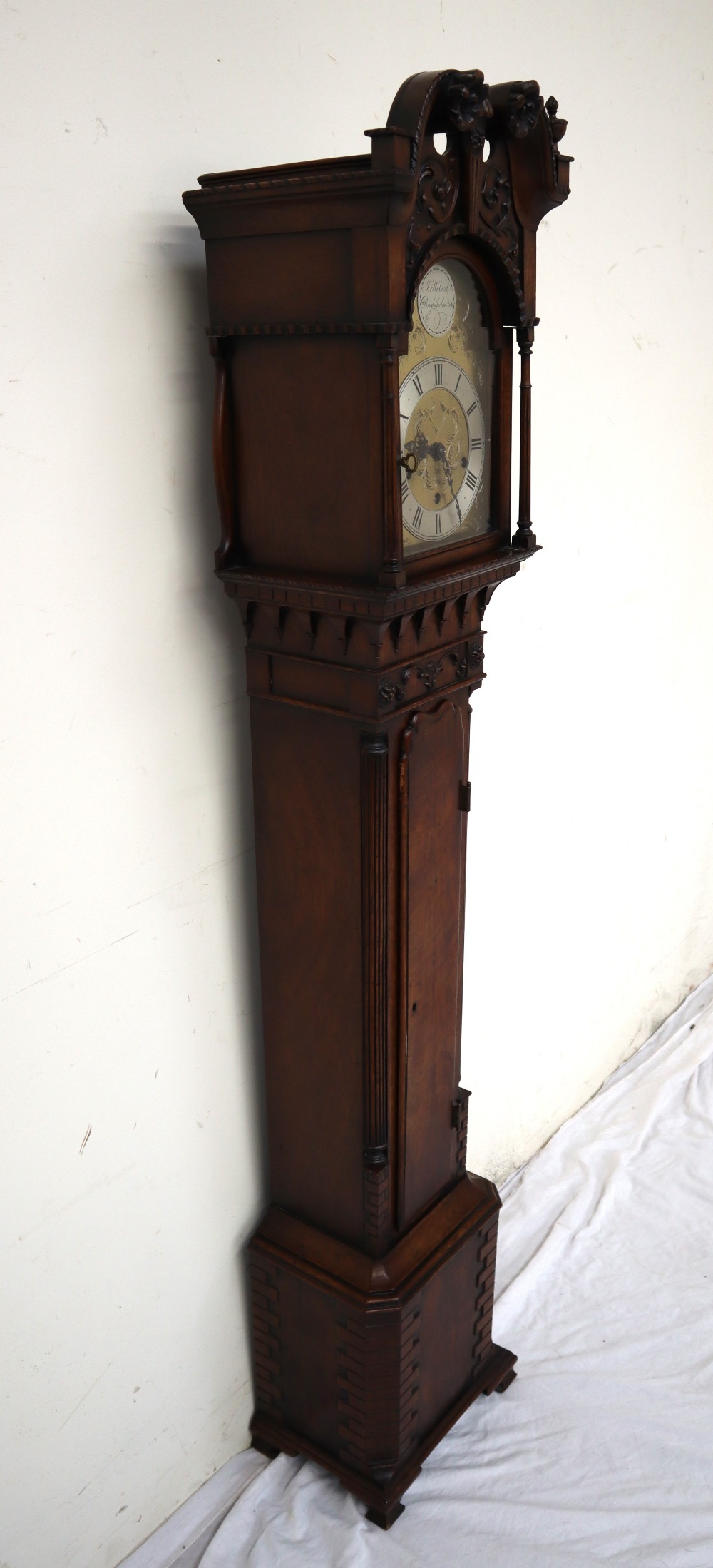 A 20th century miniature mahogany longcase clock, - Image 4 of 7