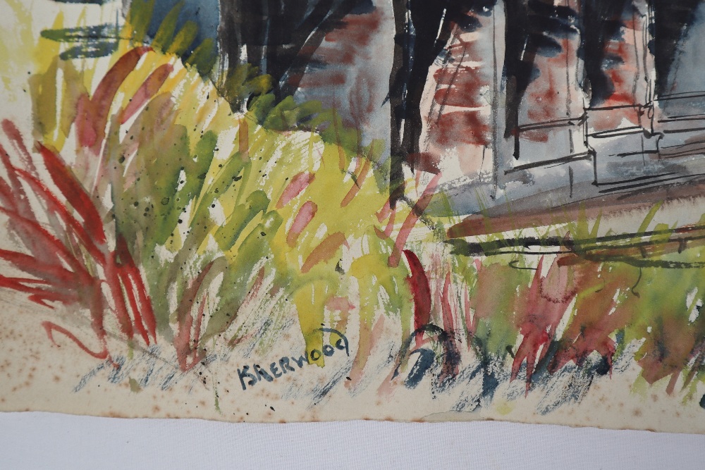 Attributed to James Lawrence Isherwood Railway Junction Mixed media 38cm x 57cm Signed - Image 3 of 3