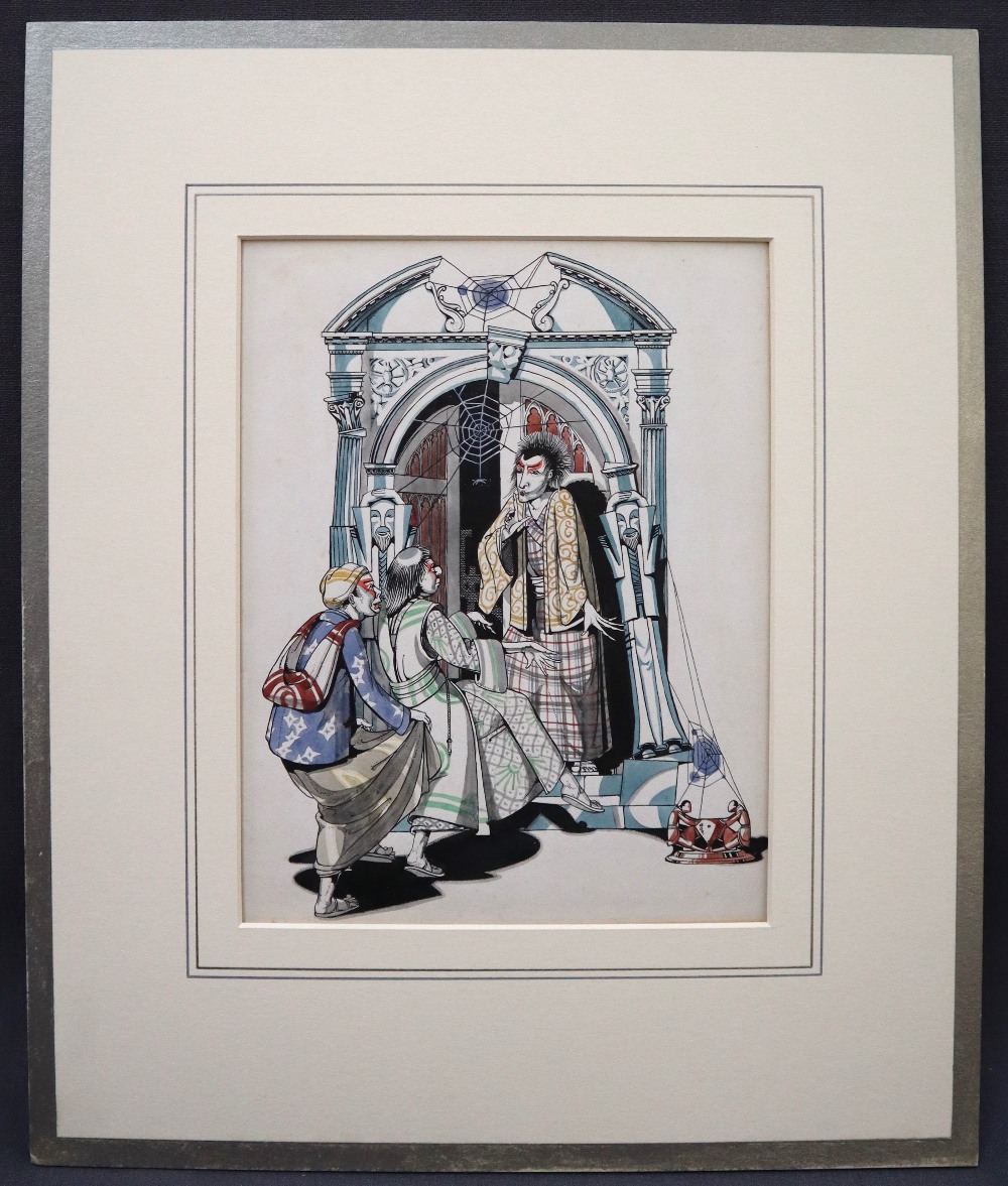 Meredith Hawes "The Mikado" Pen, ink and watercolour 23.