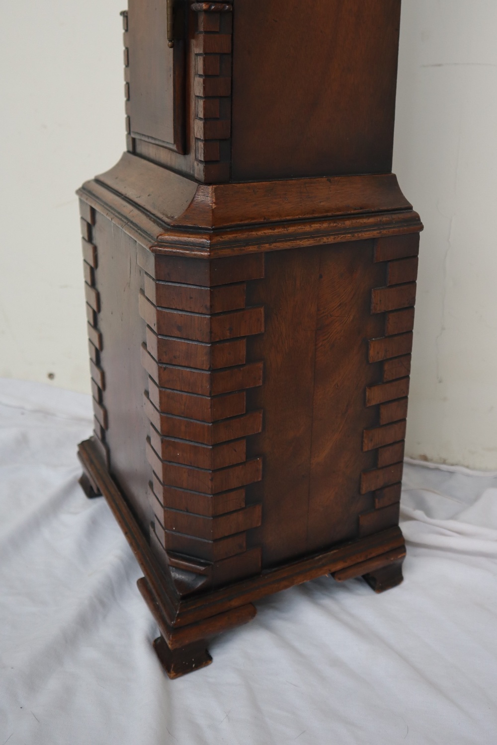 A 20th century miniature mahogany longcase clock, - Image 7 of 7