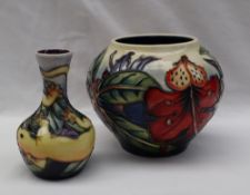 A Moorcroft pottery vase Simeon pattern, impressed and painted marks,
