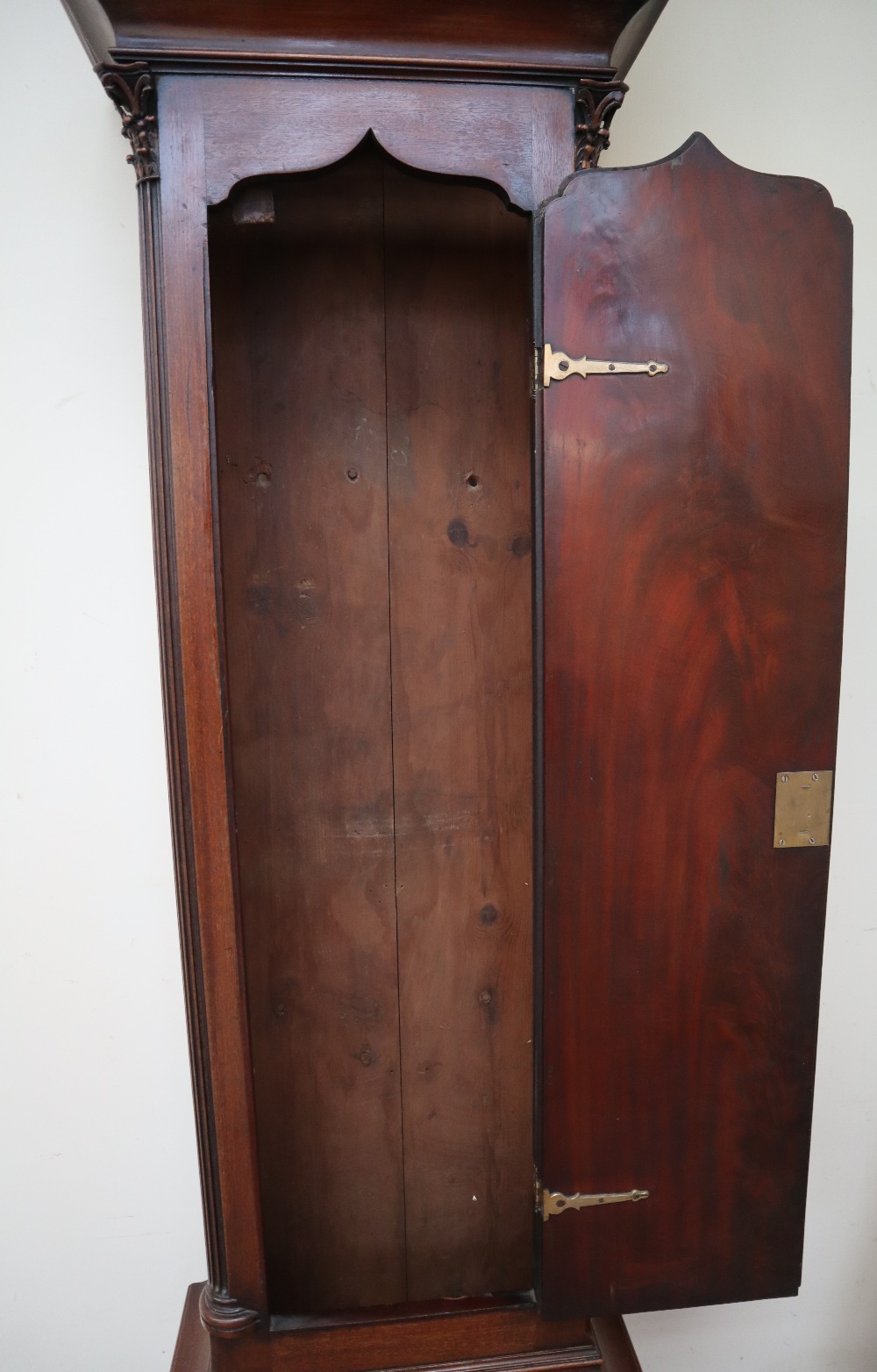 An 18th century mahogany Longcase clock, the hood with a moulded dentil cornice, - Image 4 of 11