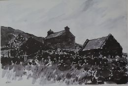 Sir Kyffin Williams RA A farmstead A limited edition print No.