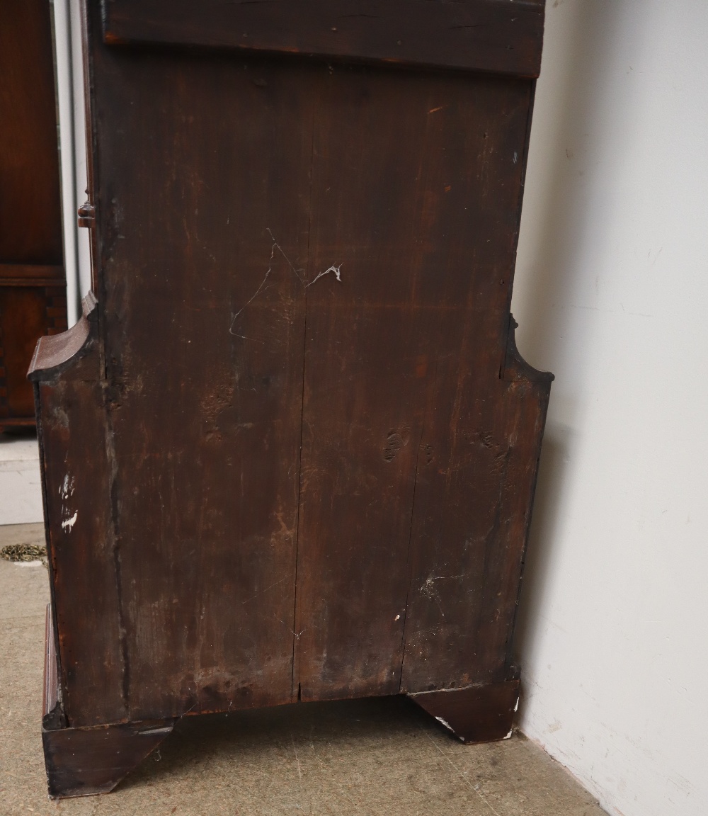 An 18th century mahogany Longcase clock, the hood with a moulded dentil cornice, - Image 10 of 11